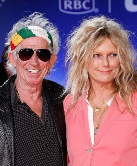 Keith Richards with his wife.